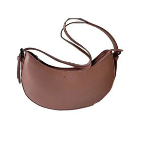 Keyli Crescent Shoulder Bag Waterproof Vegan Leather Crossbody Bags Salmon